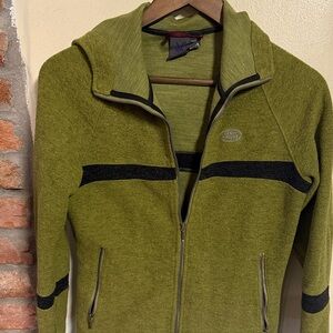 Ibex Marino wool Green and Black Women's Jacket